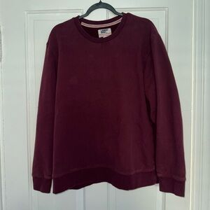 Lands' End Men's Deep Burgundy Crewneck Sweater